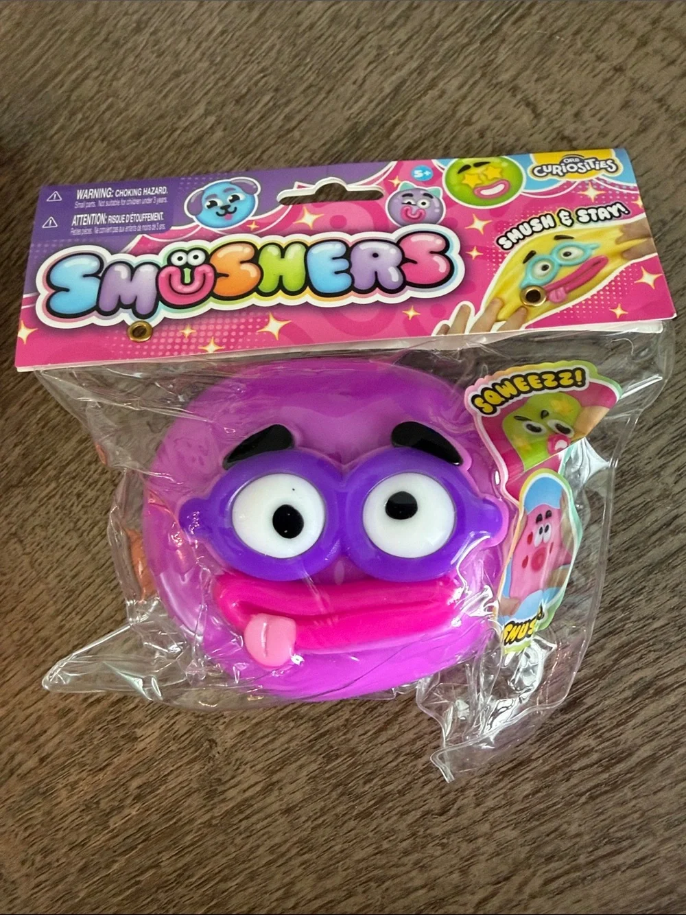 Smushers Squishy Toy Pink Purple & Orange Squeezy Bundle Set Lot 3 Viral Rare